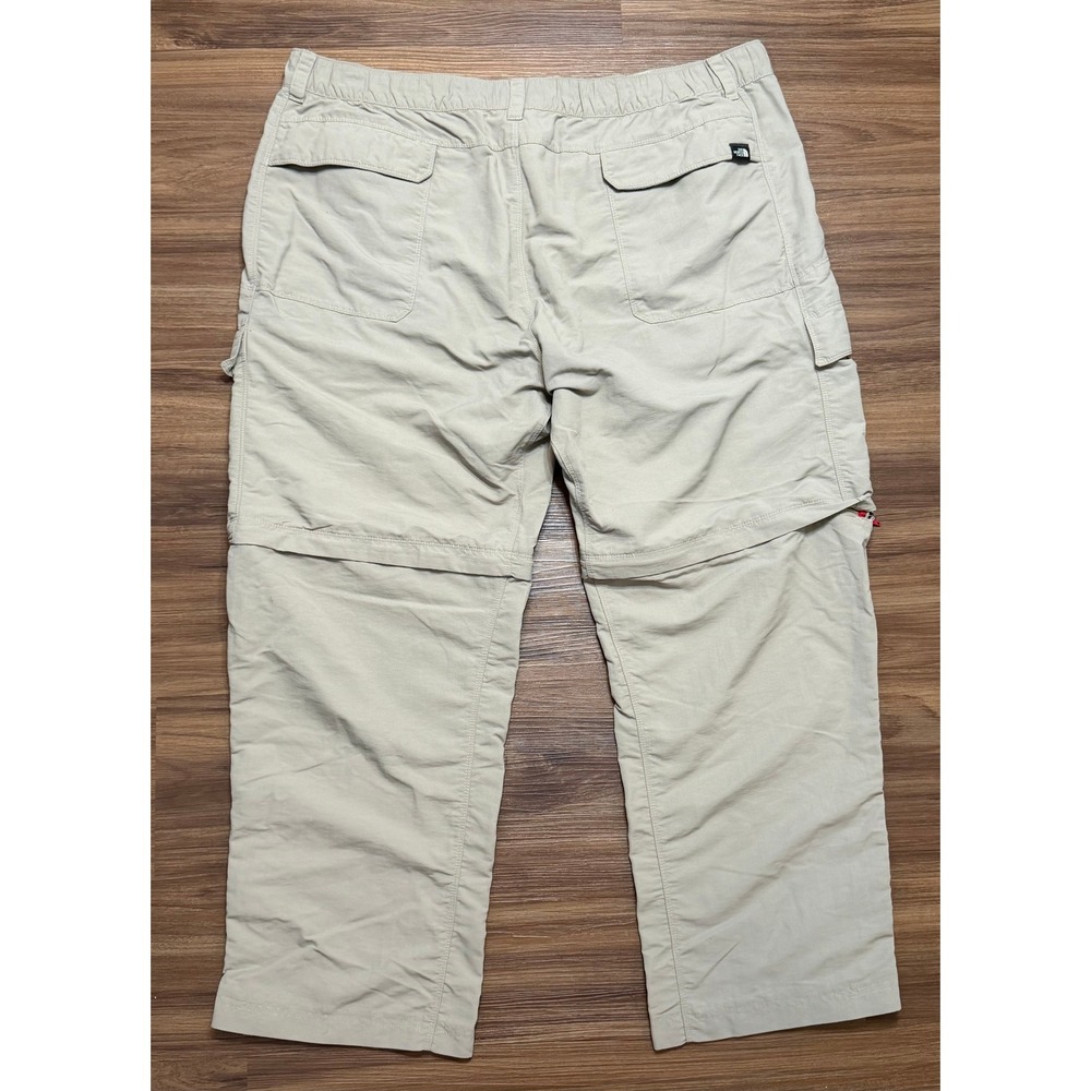 The North Face Paramount Convertible Cargo Pants Tan Hiking Zip Off Sz 2XL - Picture 8 of 14